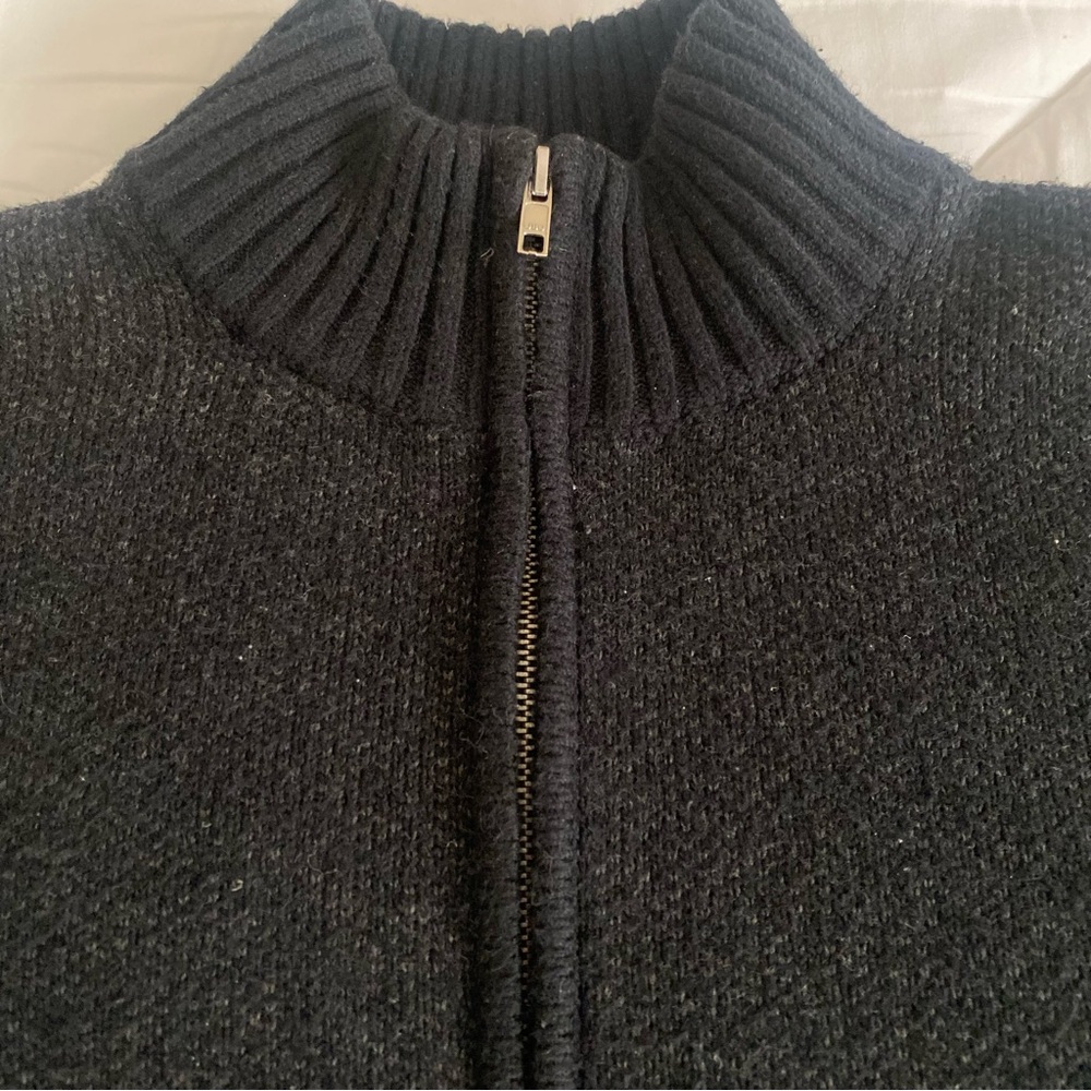 Goodfellow Men's Black Zip-Up Sweater Size Large with Pockets